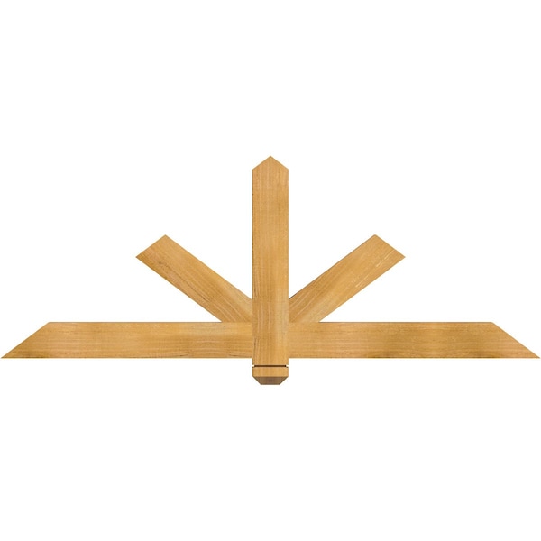 Ekena Millwork Kennewick Rough Sawn Timber Gable Bracket, Western Red Cedar, 60"W x 22"H x 2"D x 4"F, 9/12 Pitch GBW060X22X0204KEN00RWR - main